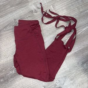 Burgundy Cropped Leggings